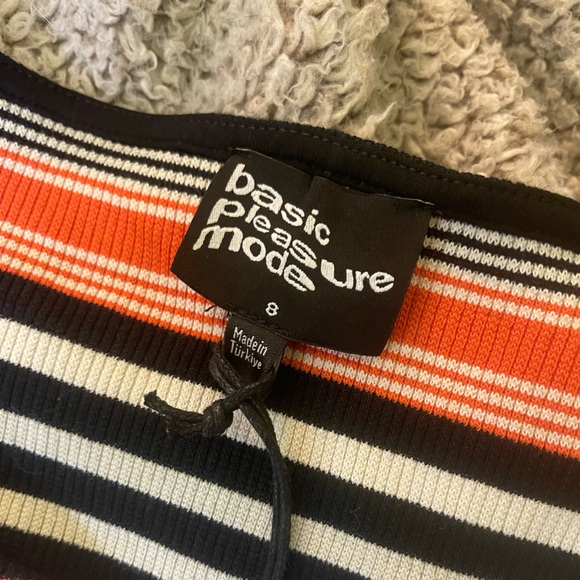 NWT New Striped Dolls Kill Stretch Thermal Lettuce Grunge Scoop neck Long Sleeve - Picture 7 of 8